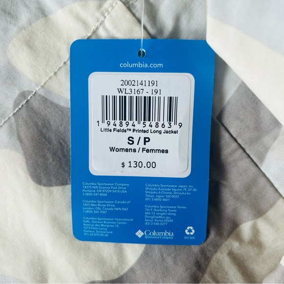 Columbia Little Fields Ivory Camo Hooded Jacket Small - Picture 9 of 11